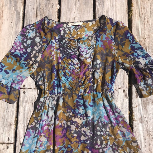 Floral boho midi dress with sleeves - Picture 3 of 12